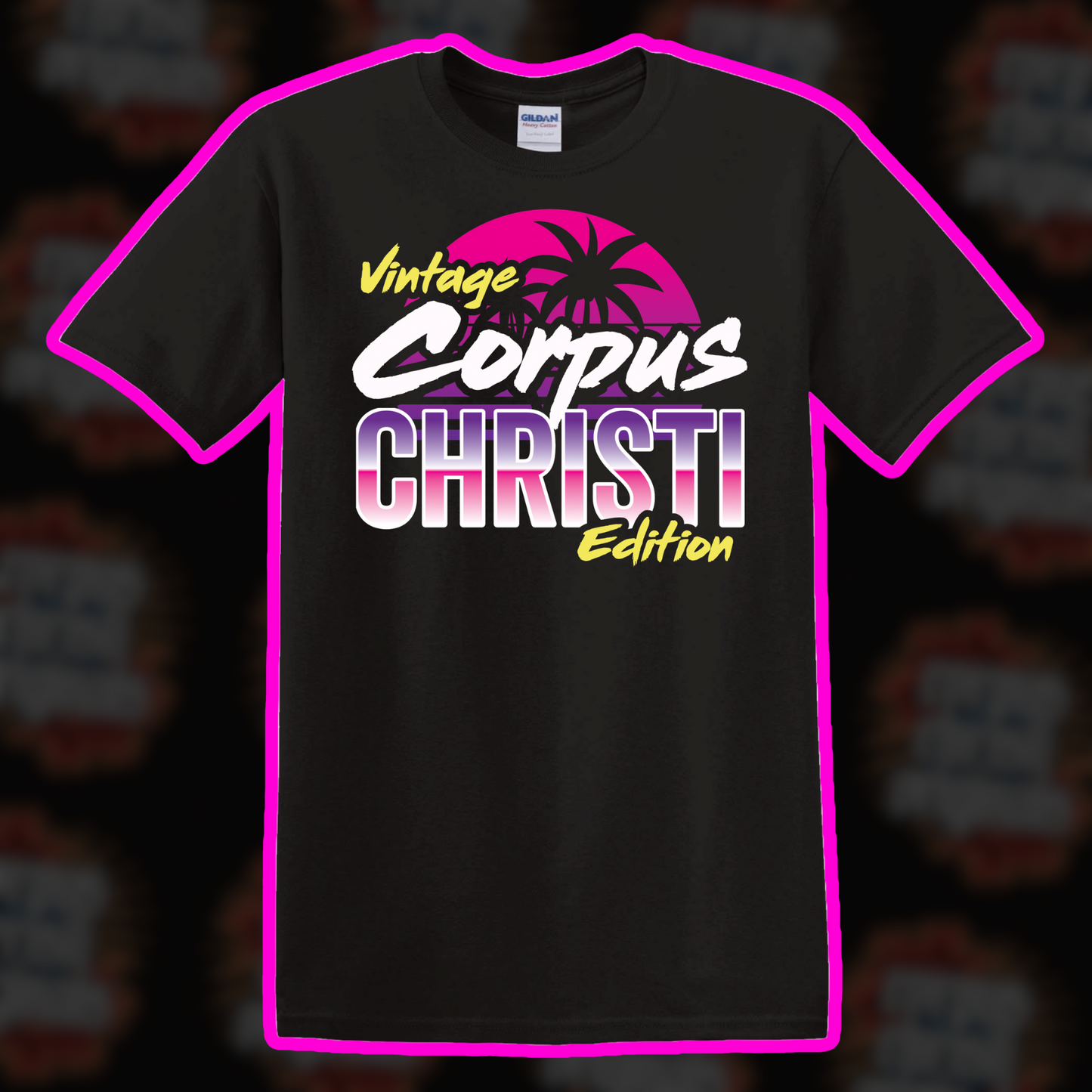 Corpus Christi Black Retro Tee
