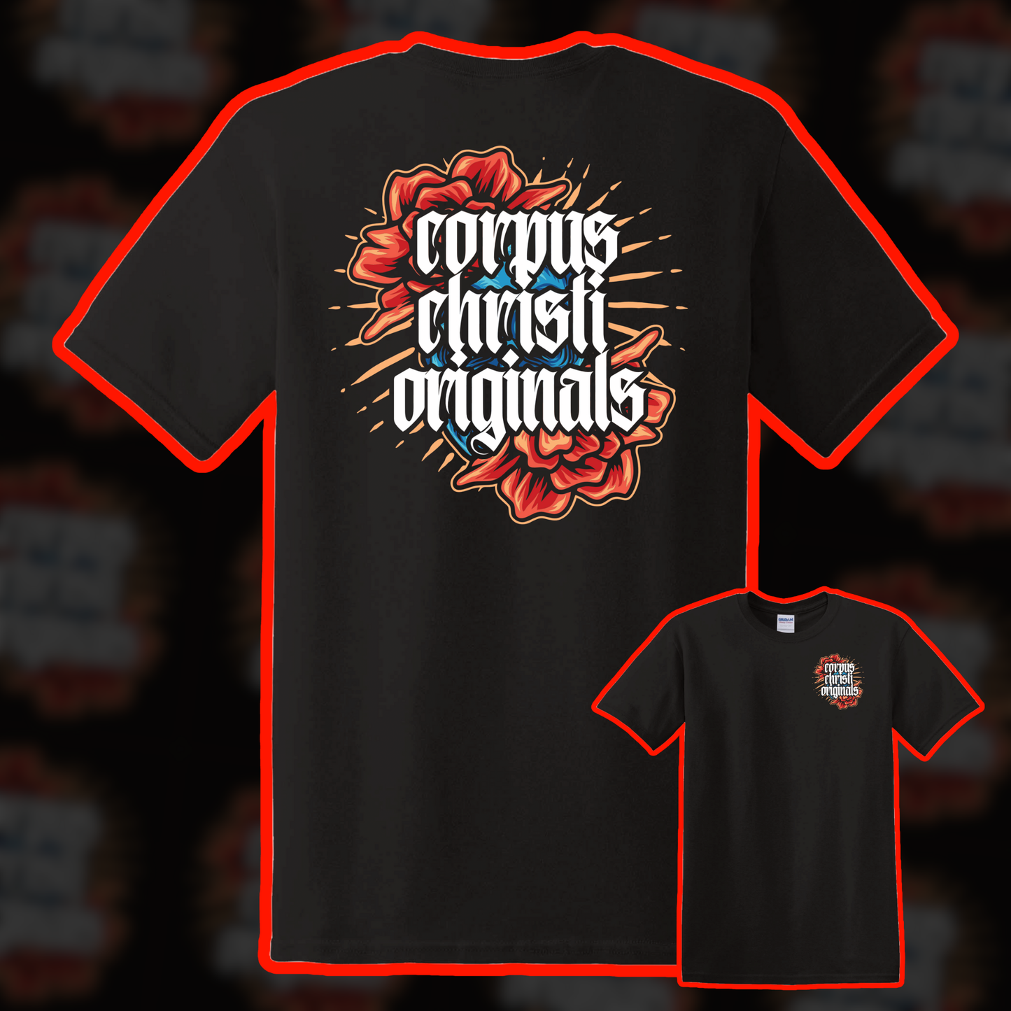 Corpus Christi Originals Rose Logo Tee