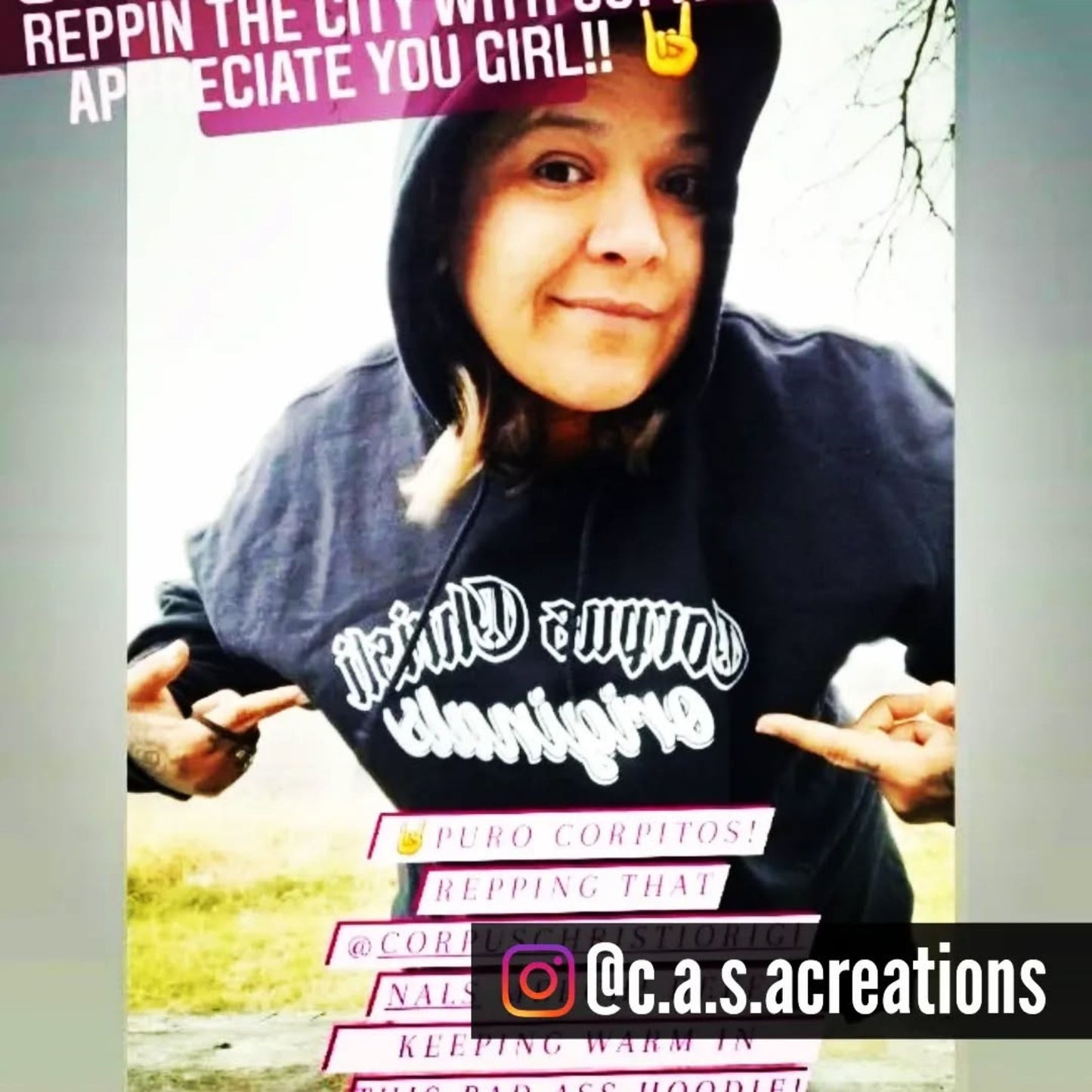 Corpus Christi Originals Black Logo Hoodie