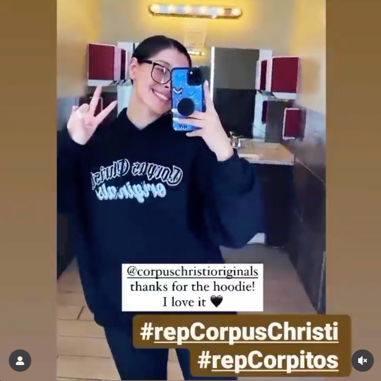 Corpus Christi Originals Black Logo Hoodie