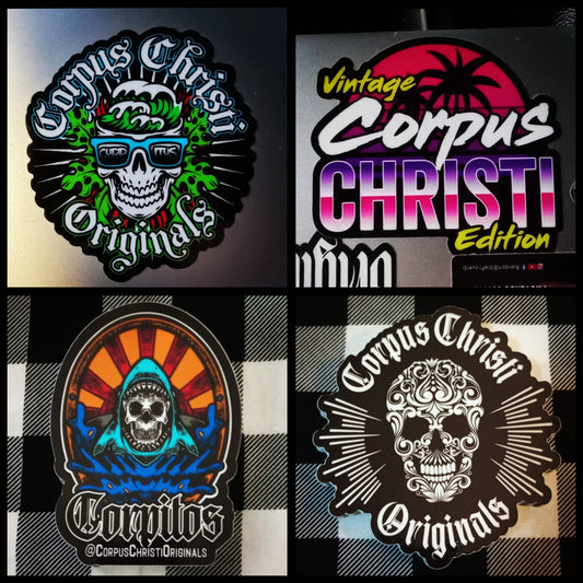 Corpus Christi Originals 4 x 4 Sticker Pack No. 1
