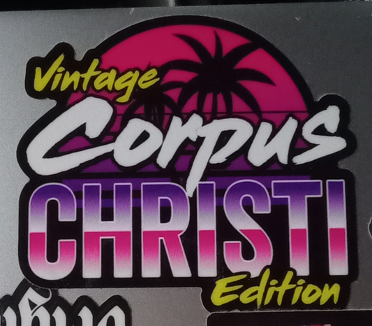 Corpus Christi Vintage Retro Sticker
