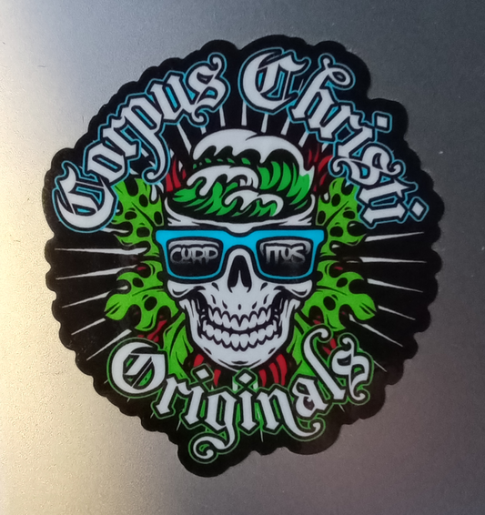 Corpus Christi Originals Brain Waves 2 Sticker