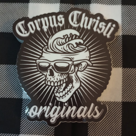 Corpus Christi Originals Brain Waves Sticker