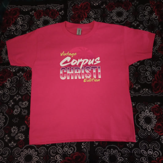 Corpus Christi Pink Retro YOUTH Tee